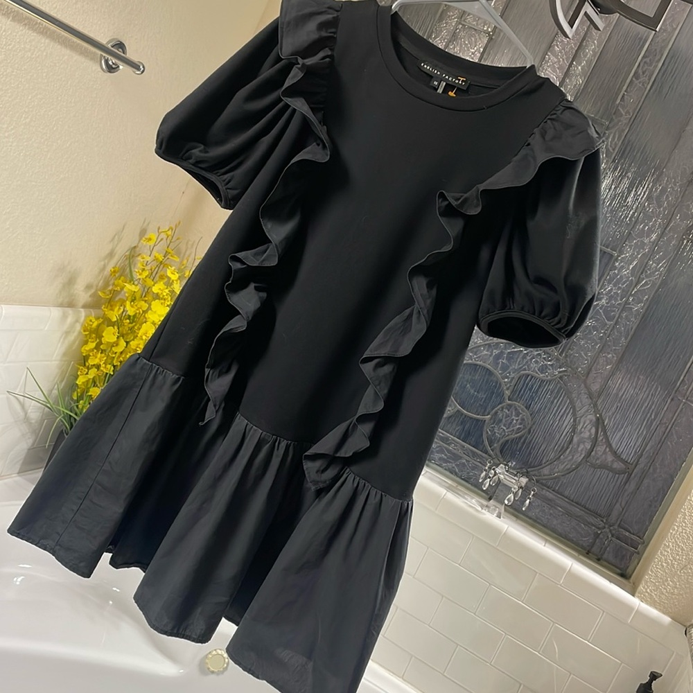 English Factory Mini Dress in Black NEW condition